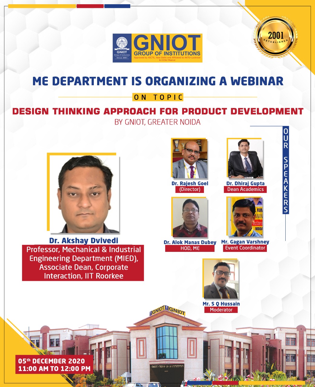 Webinar 05th Dec 2020 GNIOT Campus Greater Noida